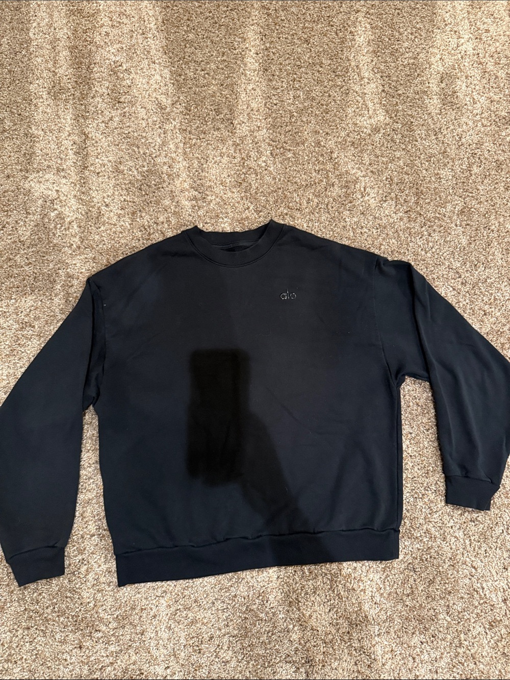 ALO Yoga Black Crewneck Sweatshirt